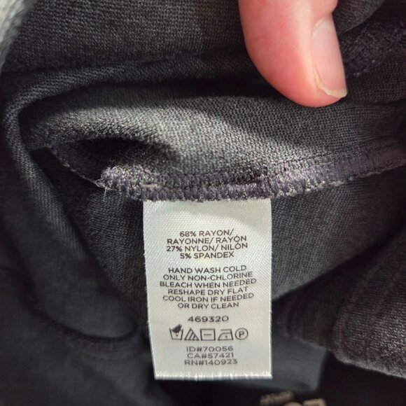 Loft Outlet Large Dark Gray Pull On Casual Mid Rise Ankle Leggings - Picture 11 of 11